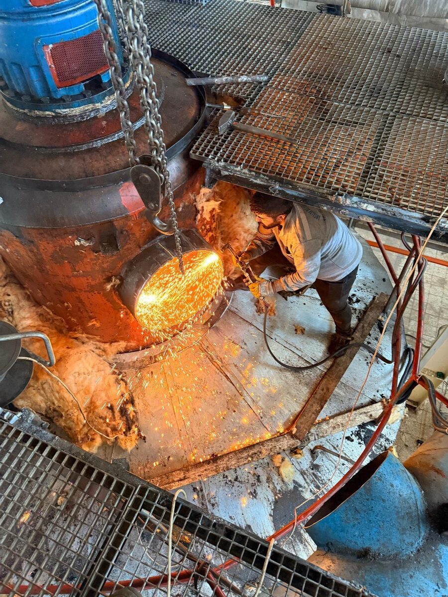 Kars Şeker Fabrikası vakum kazanı boru demontaj montaj 5